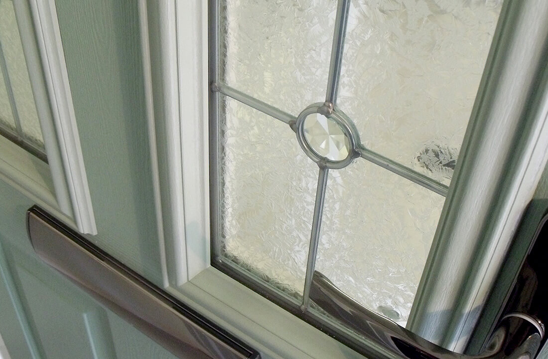 Composite door teal interior