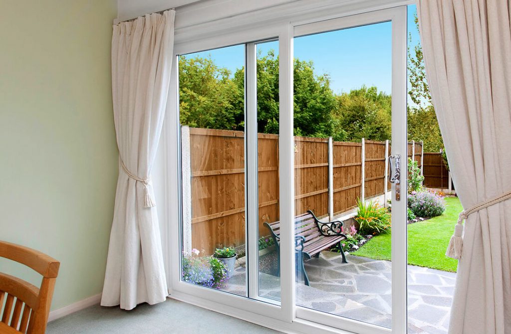 White patio door interior