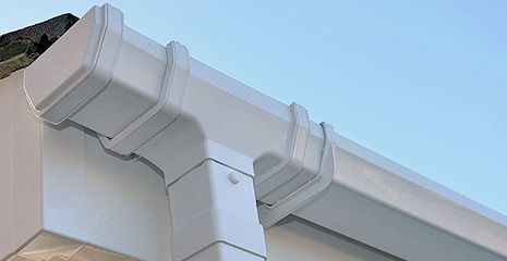White uPVC guttering