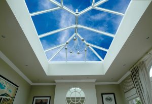 Aluminium skylight interior view