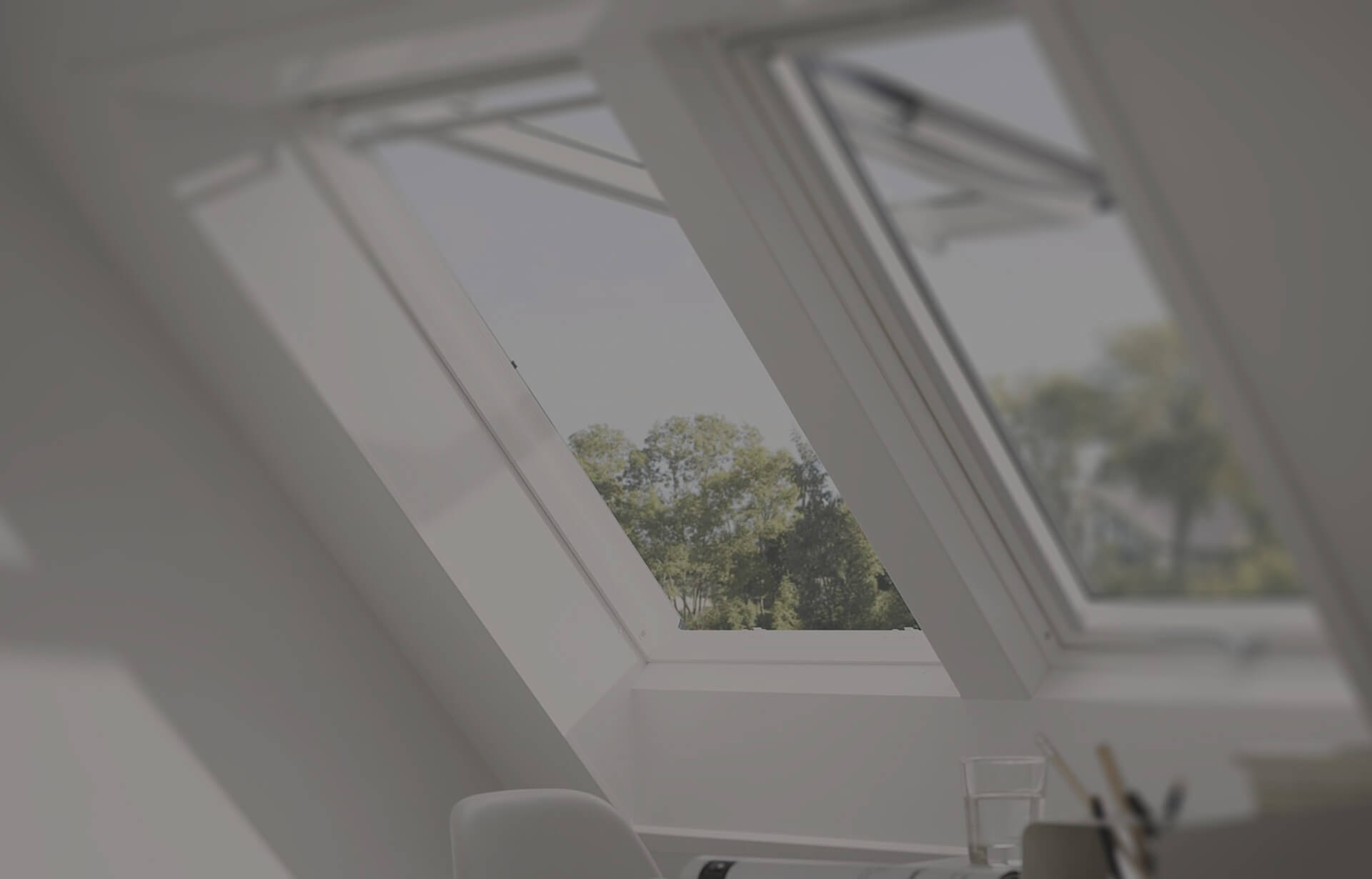 White Velux windows interior view