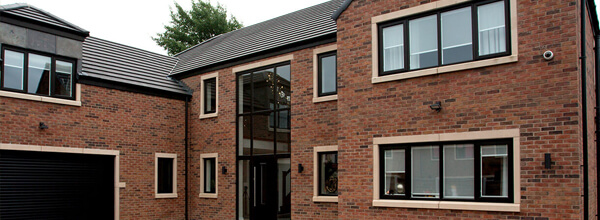 black aluminium casement windows
