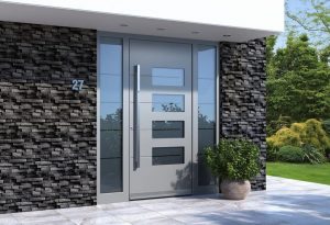 Contemporary aluminium entrance door
