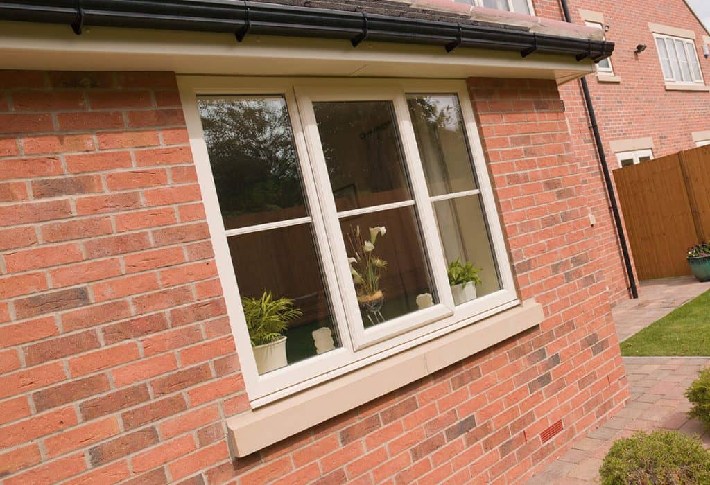 Cream uPVC casement windows