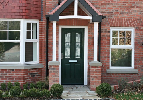 black composite door installation in Essex